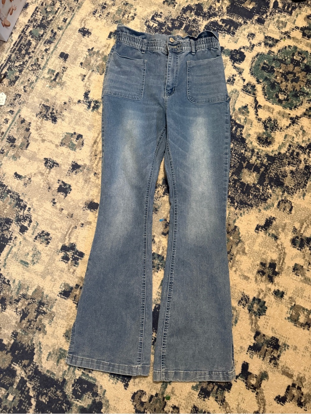 Gemma Rae High-Rise Blue Flare Jeans with Comfort Waist Size 11 Juniors
